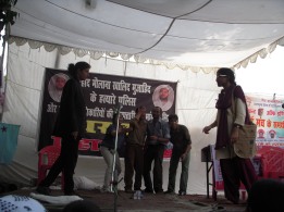 In the protest of murder of Khalid Mujahid by police, we did our Play Batla House in Lucknow